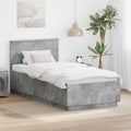 vidaXL Ramka łóżka Betonowy szary 70 x 190 cm Materiał drewnopochodny