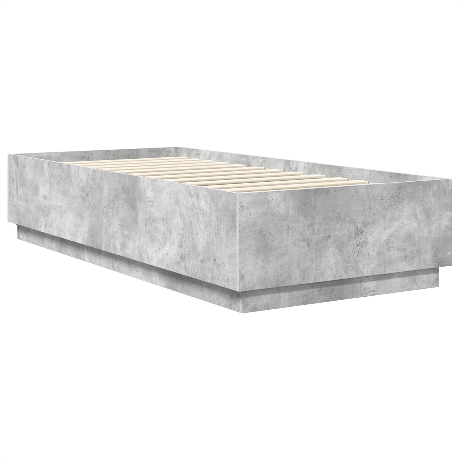 vidaXL Ramka łóżka Betonowy szary 70 x 190 cm Materiał drewnopochodny