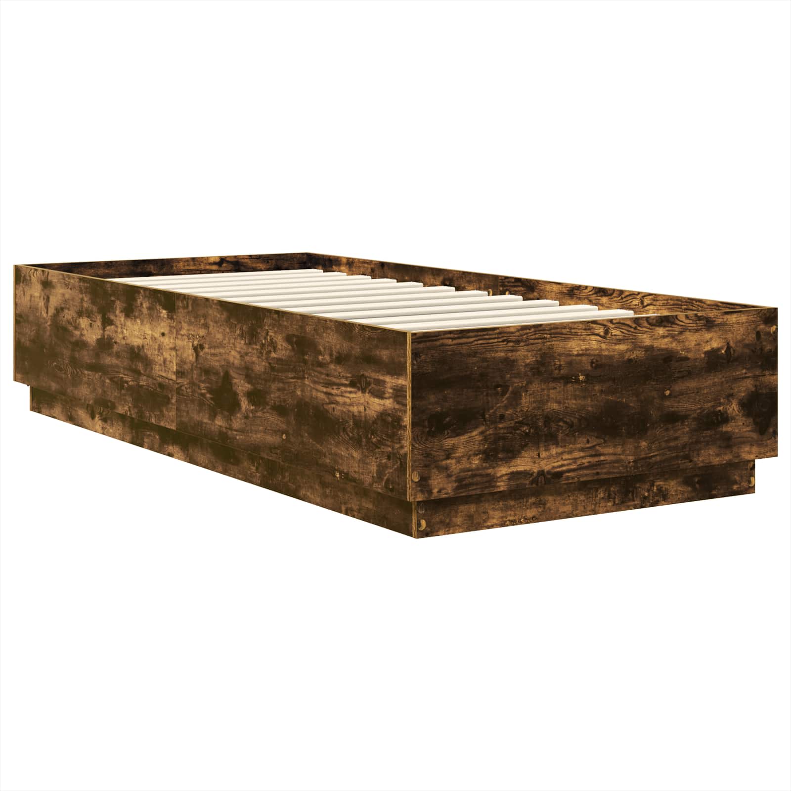 vidaXL Ramka łóżka Dąb wędzony 70 x 190 cm Materiał drewnopochodny