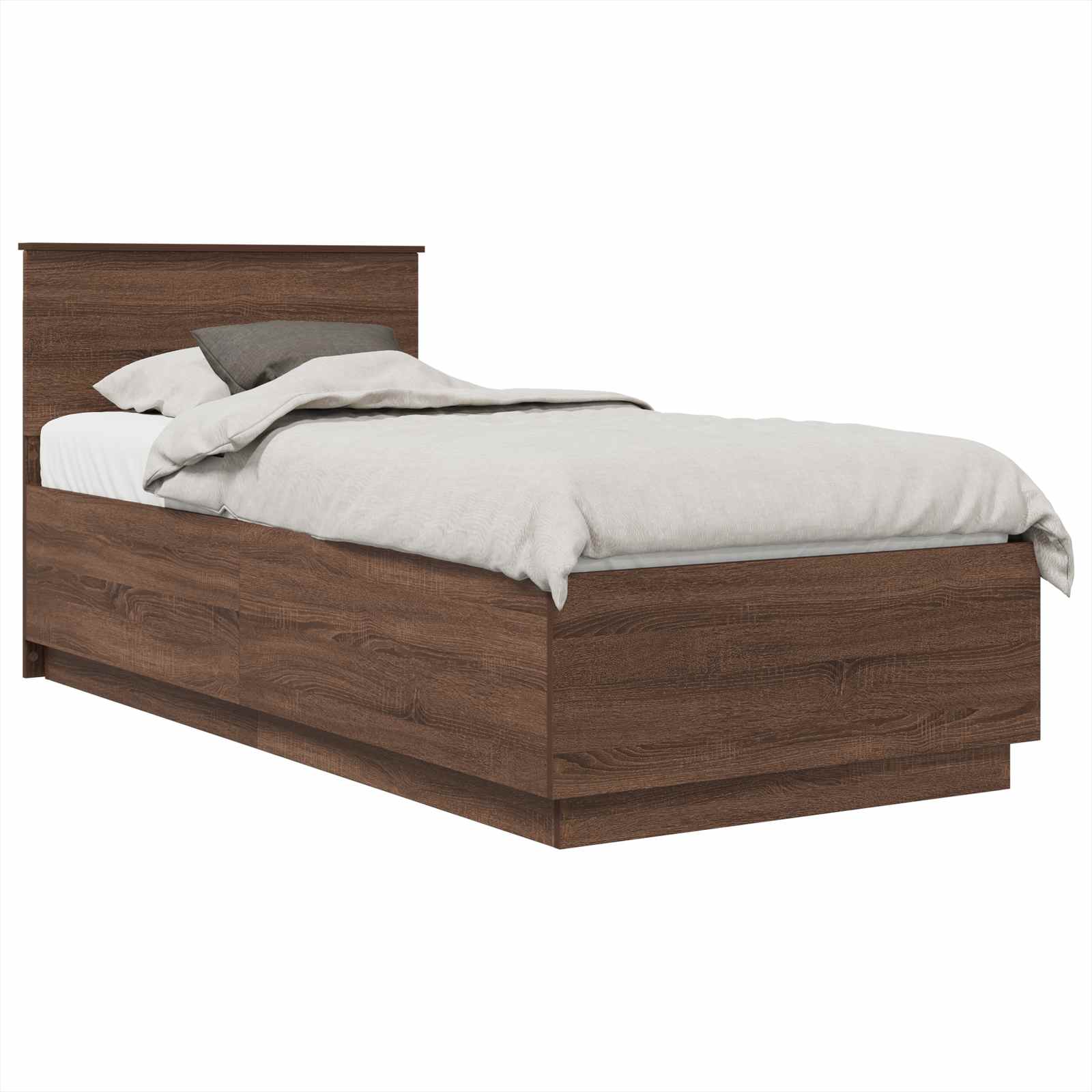 vidaXL Ramka łóżka Brązowy dąb 70 x 190 cm Materiał drewnopochodny