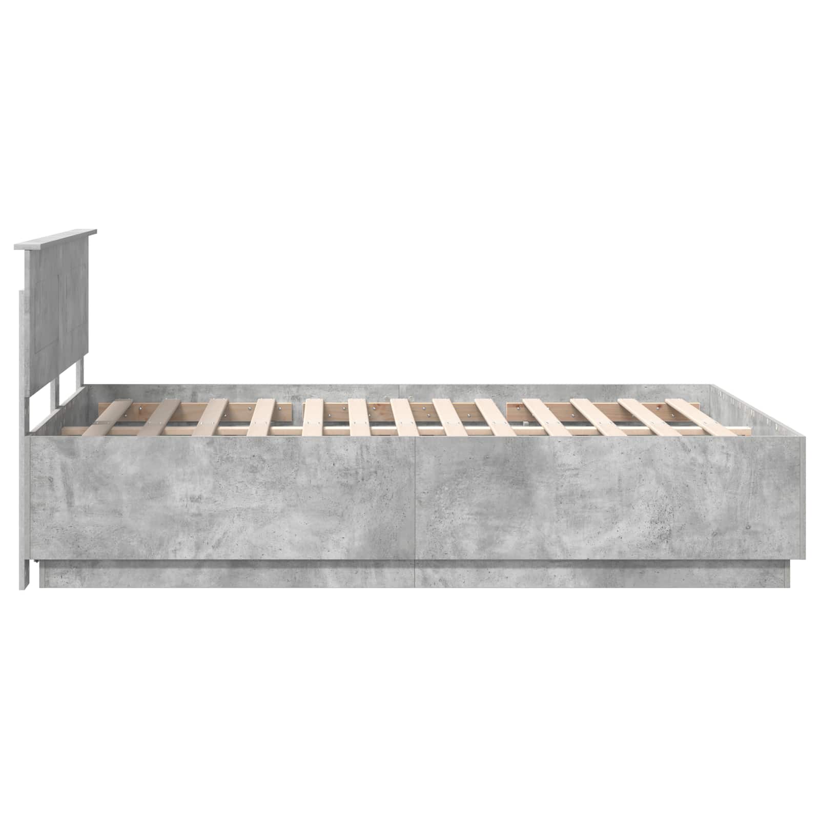 vidaXL Ramka łóżka Betonowy szary 160 x 200 cm Drewno inżynieryjne