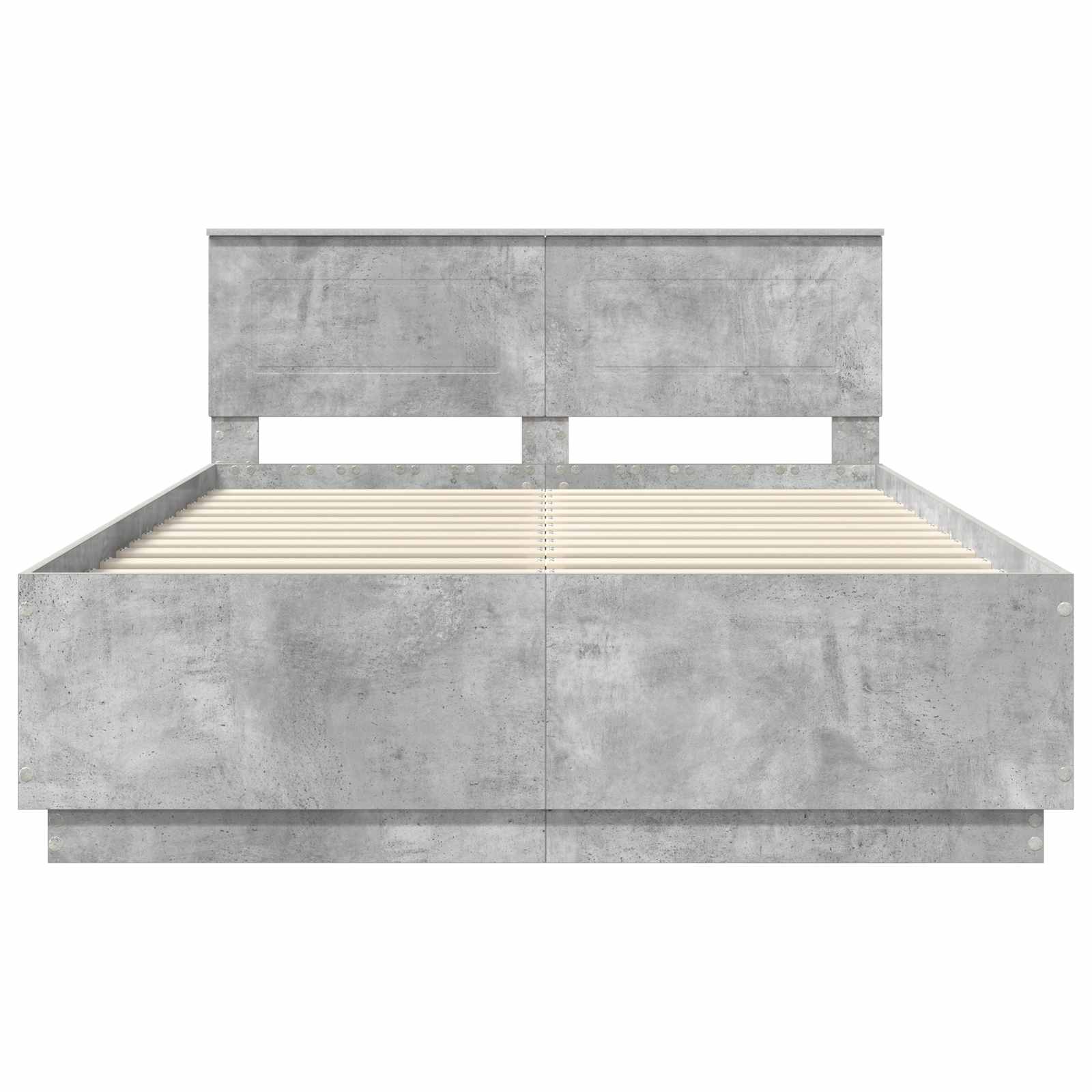 vidaXL Ramka łóżka Betonowy szary 150 x 200 cm Drewno inżynieryjne