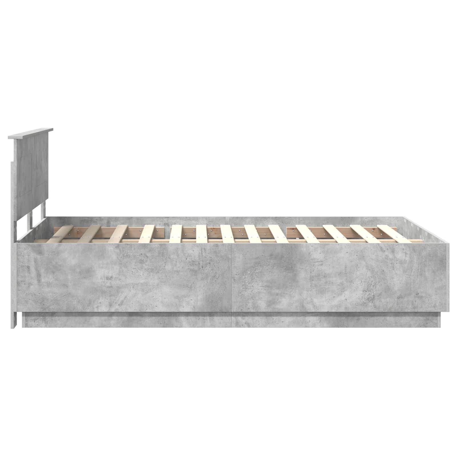 vidaXL Ramka łóżka Betonowy szary 120 x 190 cm Drewno inżynieryjne