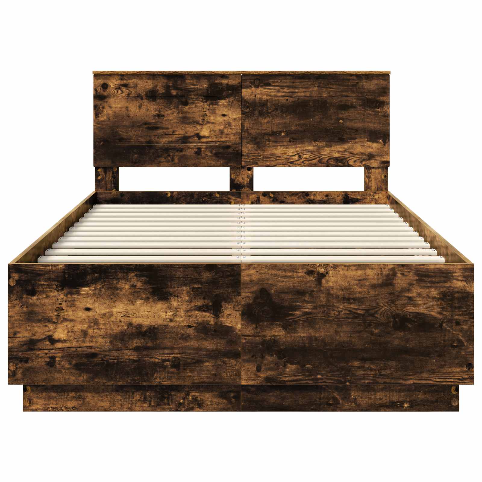 vidaXL Ramka łóżka Dąb wędzony 120 x 190 cm Drewno inżynieryjne