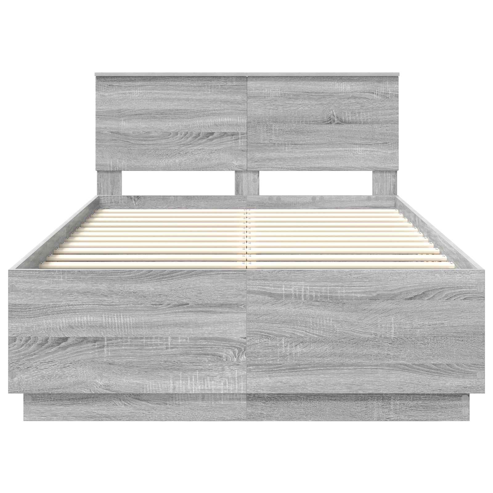 vidaXL Ramka łóżka Szary Sonoma 120 x 190 cm Drewno inżynieryjne
