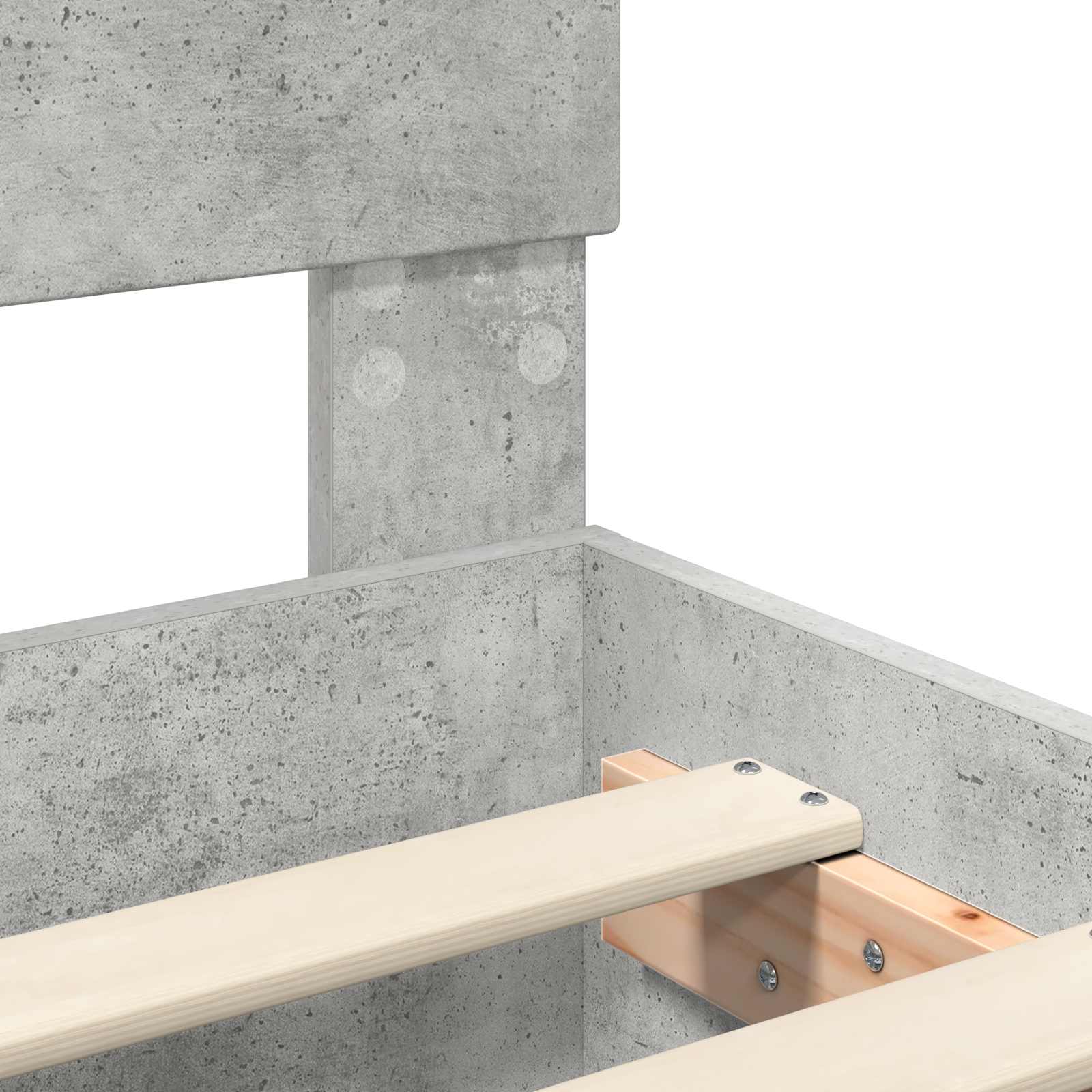 vidaXL Ramka łóżka Betonowy szary 120 x 200 cm Drewno inżynieryjne
