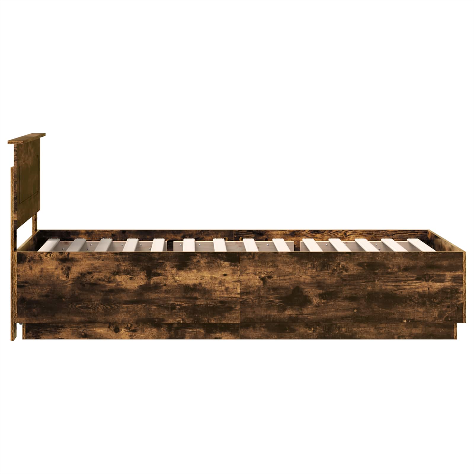 vidaXL Ramka łóżka Dąb wędzony 100 x 200 cm Drewno inżynieryjne