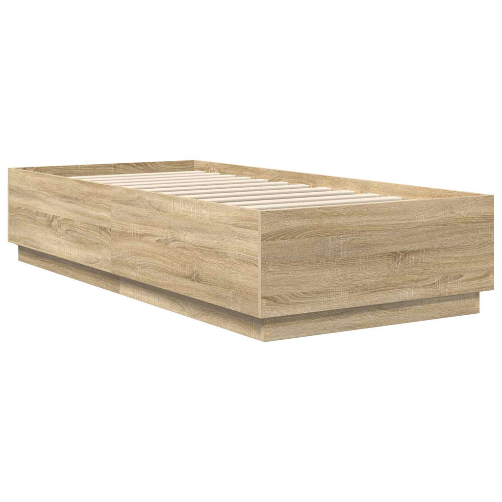 vidaXL Ramka łóżka dąb Sonoma 70 x 190 cm Drewno inżynieryjne