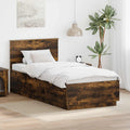 vidaXL Ramka łóżka Dąb wędzony 70 x 190 cm Drewno inżynieryjne