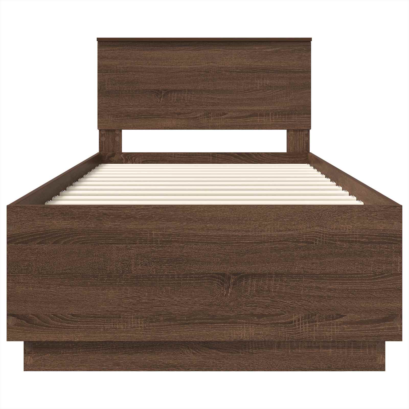 vidaXL Ramka łóżka Brązowy dąb 70 x 190 cm Drewno inżynieryjne