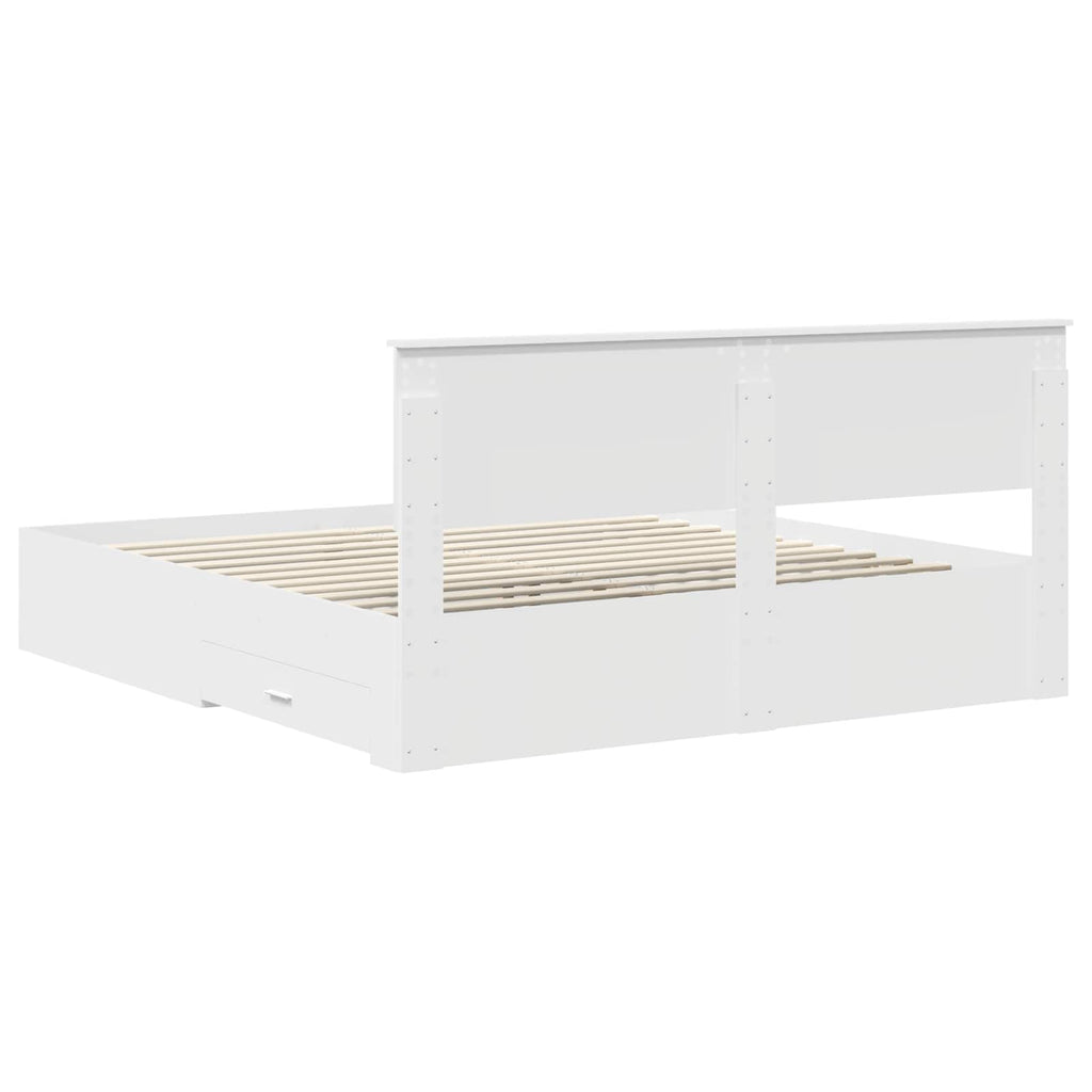 vidaXL Ramka łóżka Biały 180 x 200 cm Materiał drewnopochodny