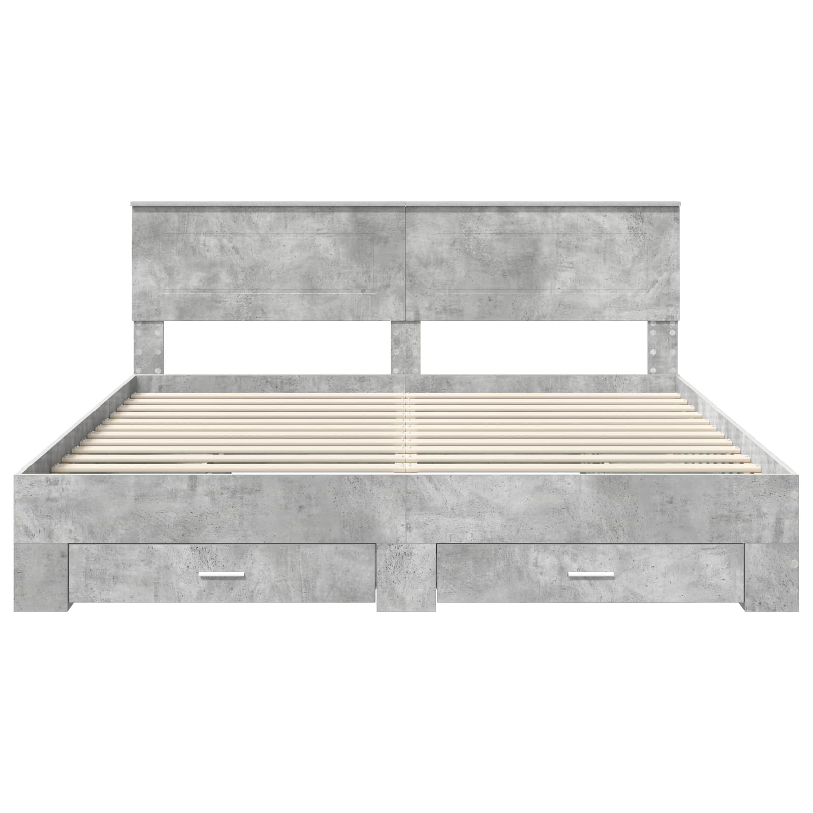 vidaXL Ramka łóżka Betonowy szary 180 x 200 cm Materiał drewnopochodny