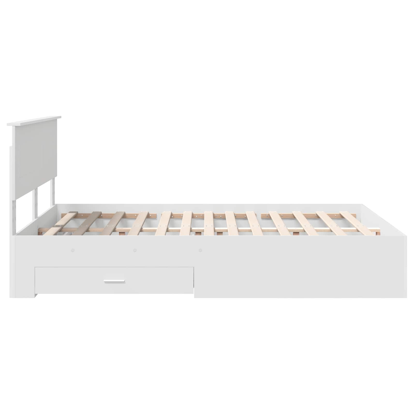 vidaXL Ramka łóżka Biały 160 x 200 cm Materiał drewnopochodny