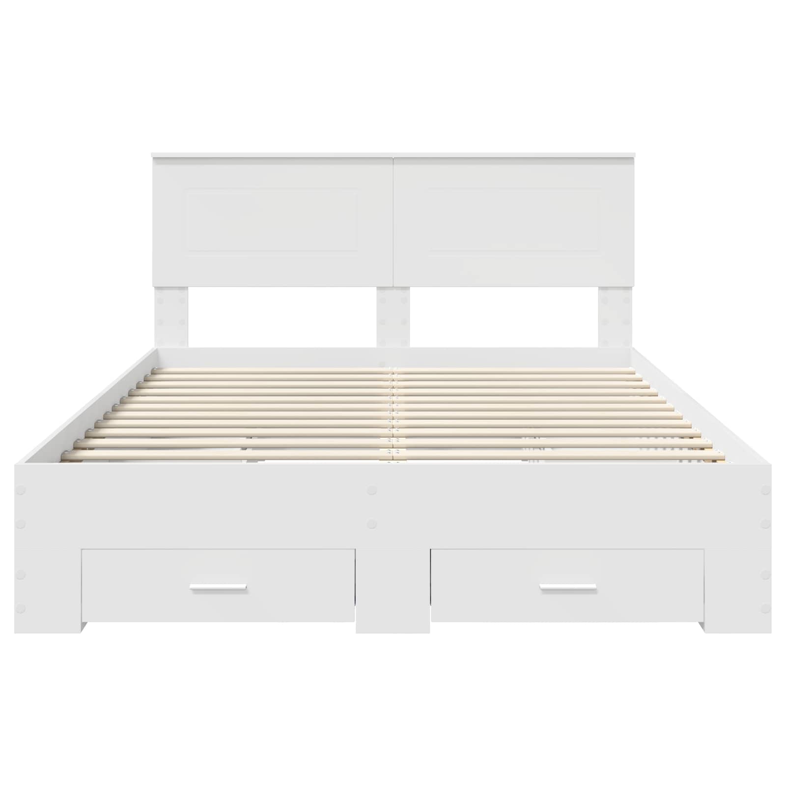vidaXL Ramka łóżka Biały 140 x 190 cm Materiał drewnopochodny