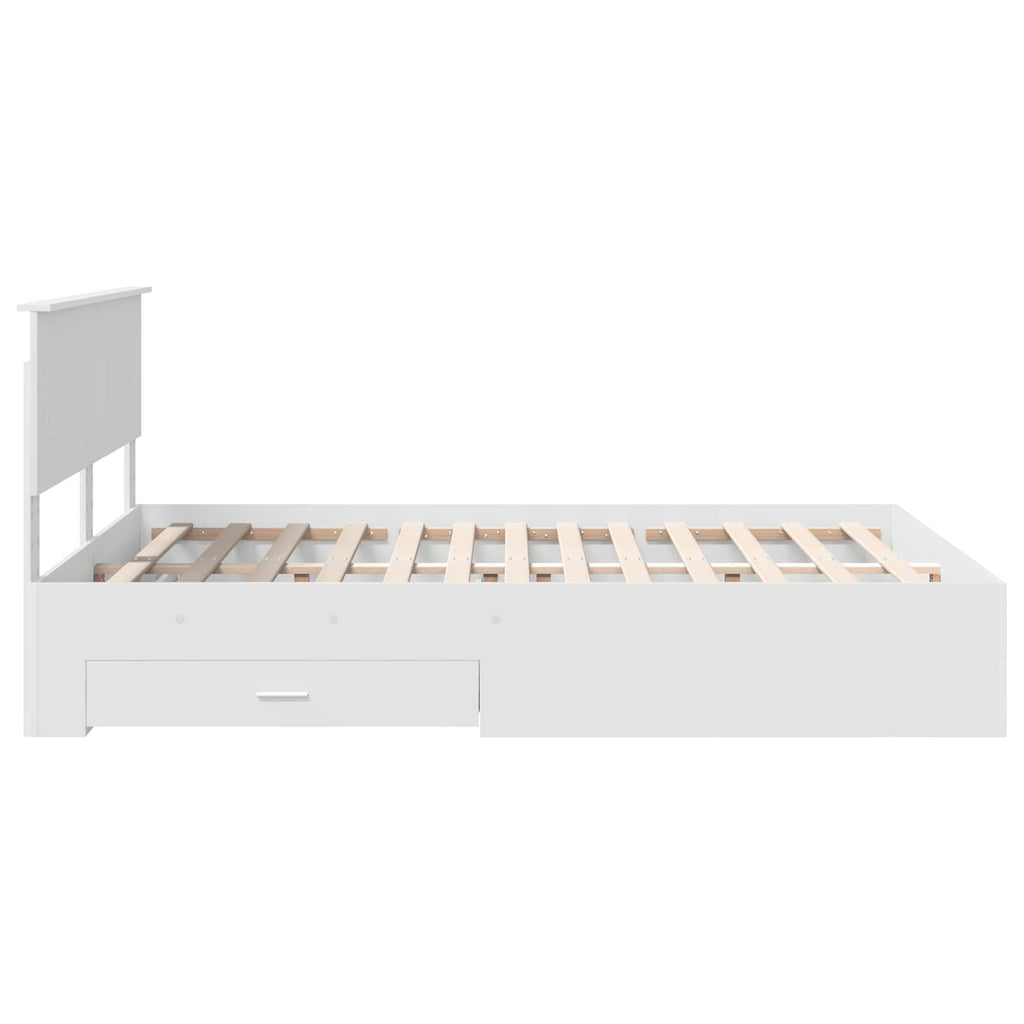 vidaXL Ramka łóżka Biały 140 x 190 cm Materiał drewnopochodny