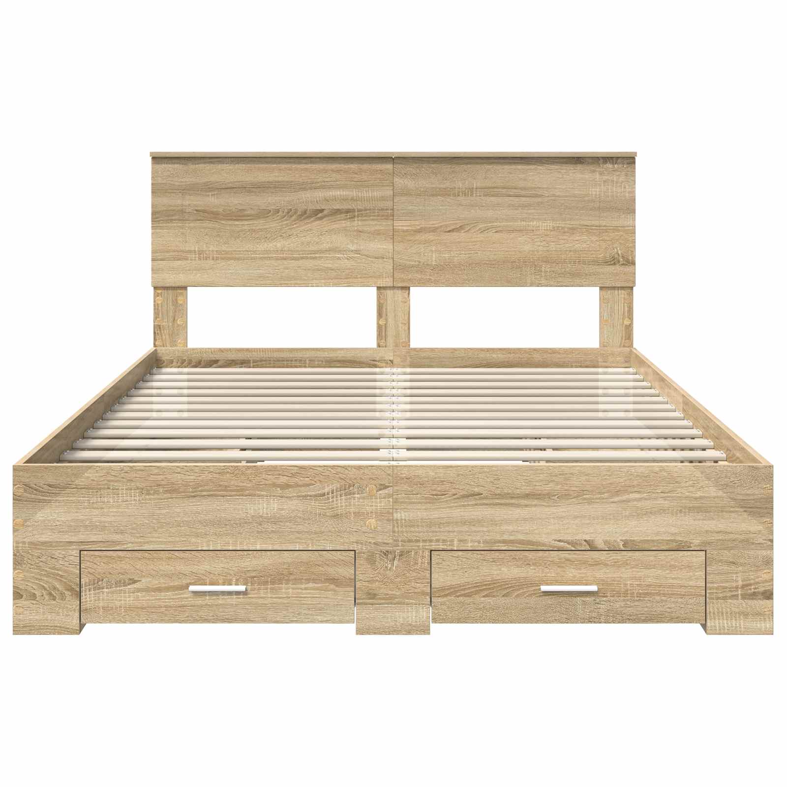 vidaXL Ramka łóżka Dąb Sonoma 140 x 190 cm Materiał drewnopochodny