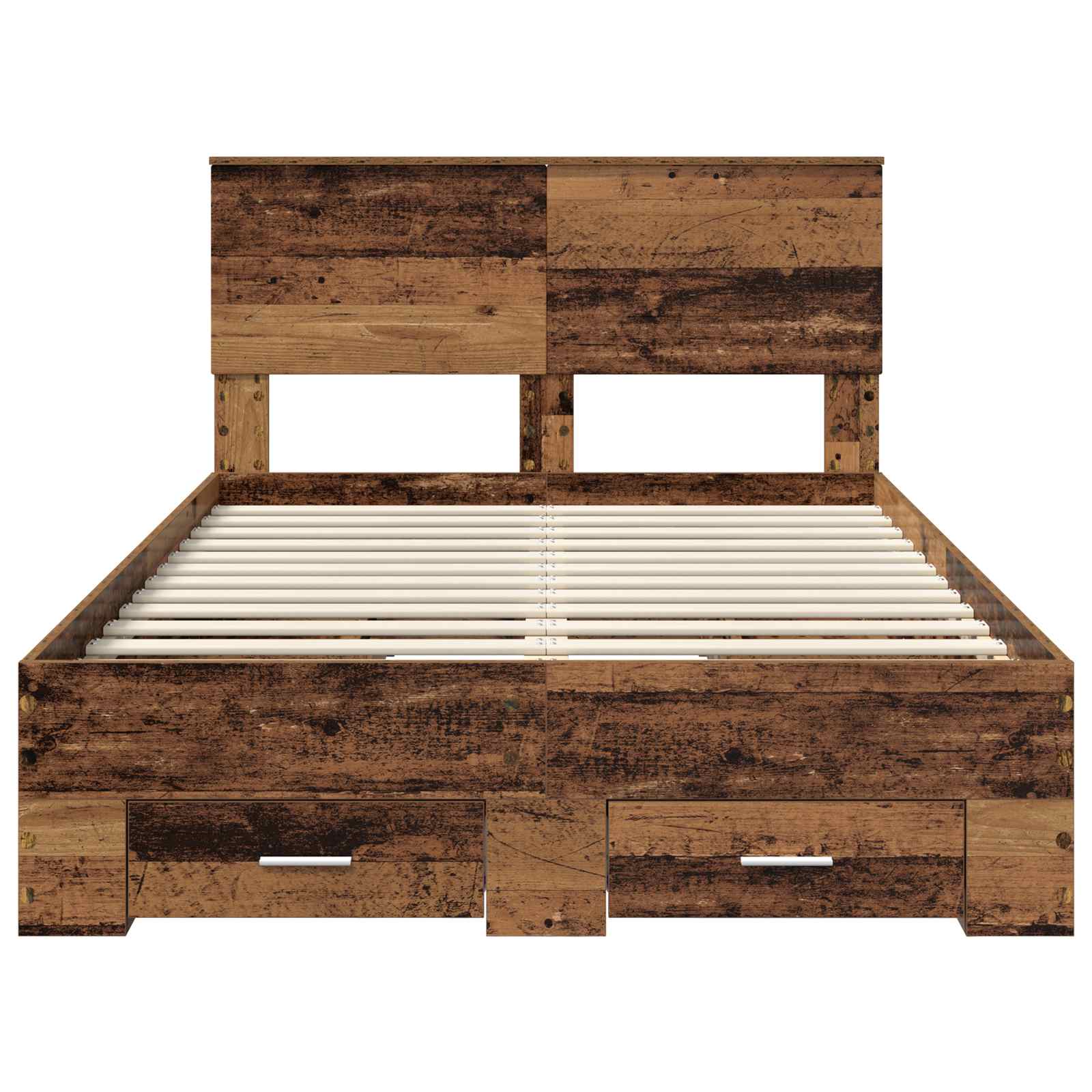 vidaXL Ramka łóżka Stare drewno 120 x 190 cm Materiał drewnopochodny
