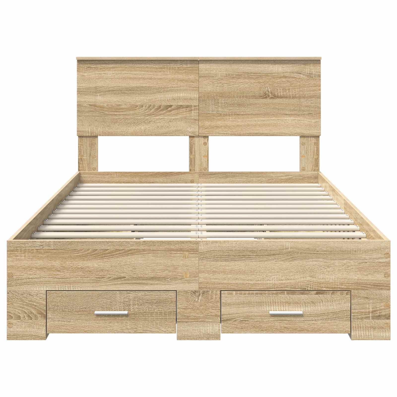 vidaXL Ramka łóżka Dąb Sonoma 120 x 200 cm Materiał drewnopochodny