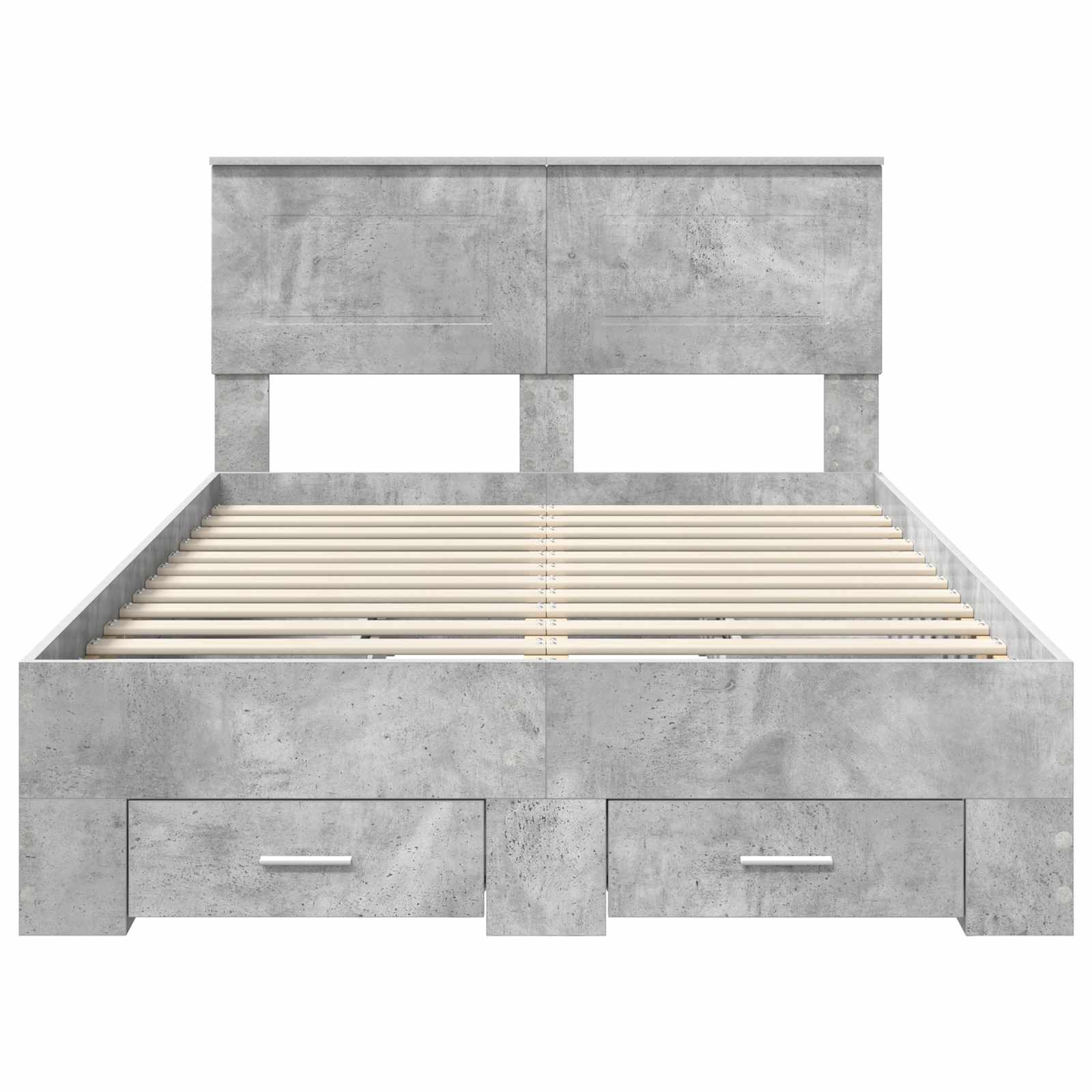 vidaXL Ramka łóżka Betonowy szary 120 x 200 cm Materiał drewnopochodny