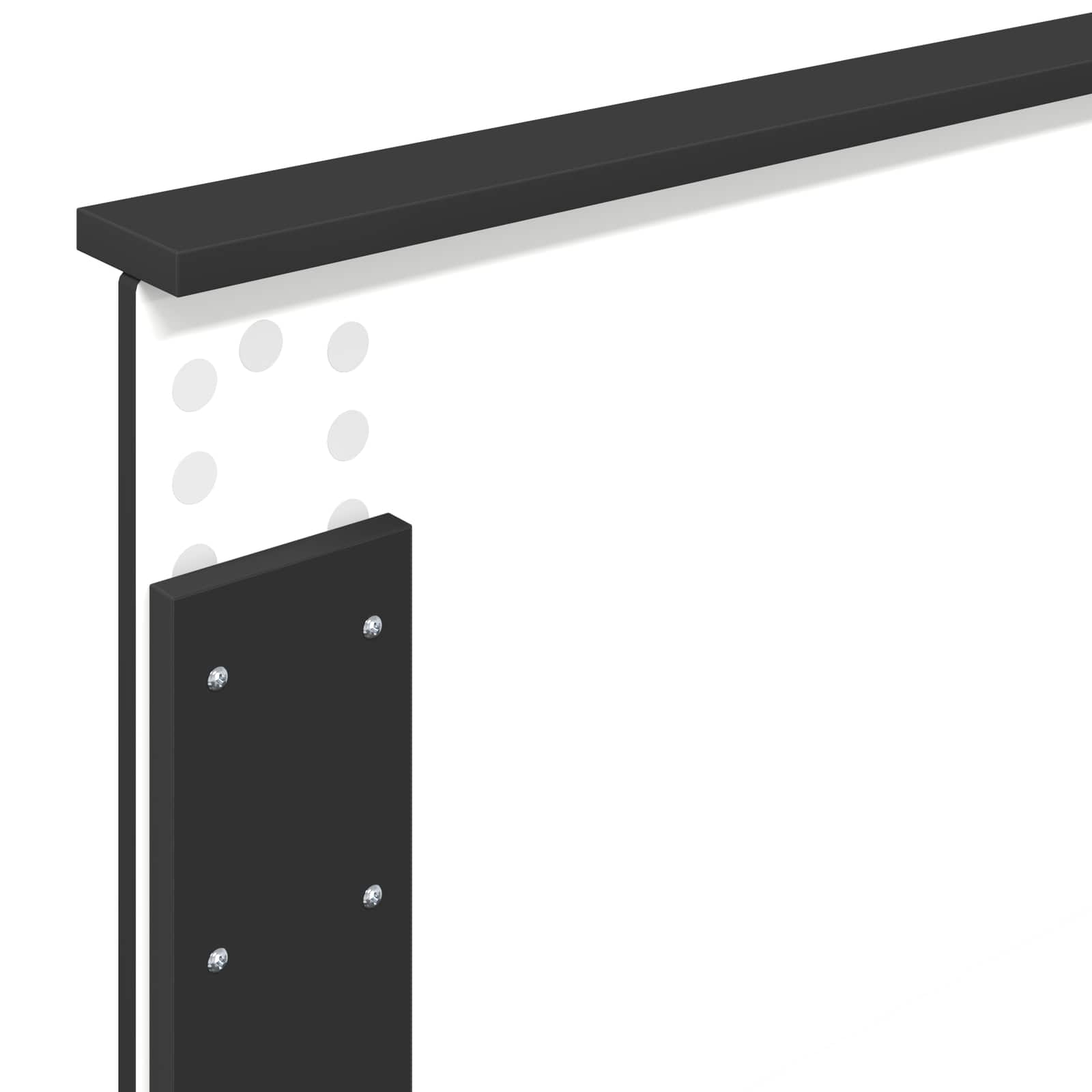 vidaXL Ramka łóżka Z zagłówkiem Czarny i Srebrny 100 x 200 cm