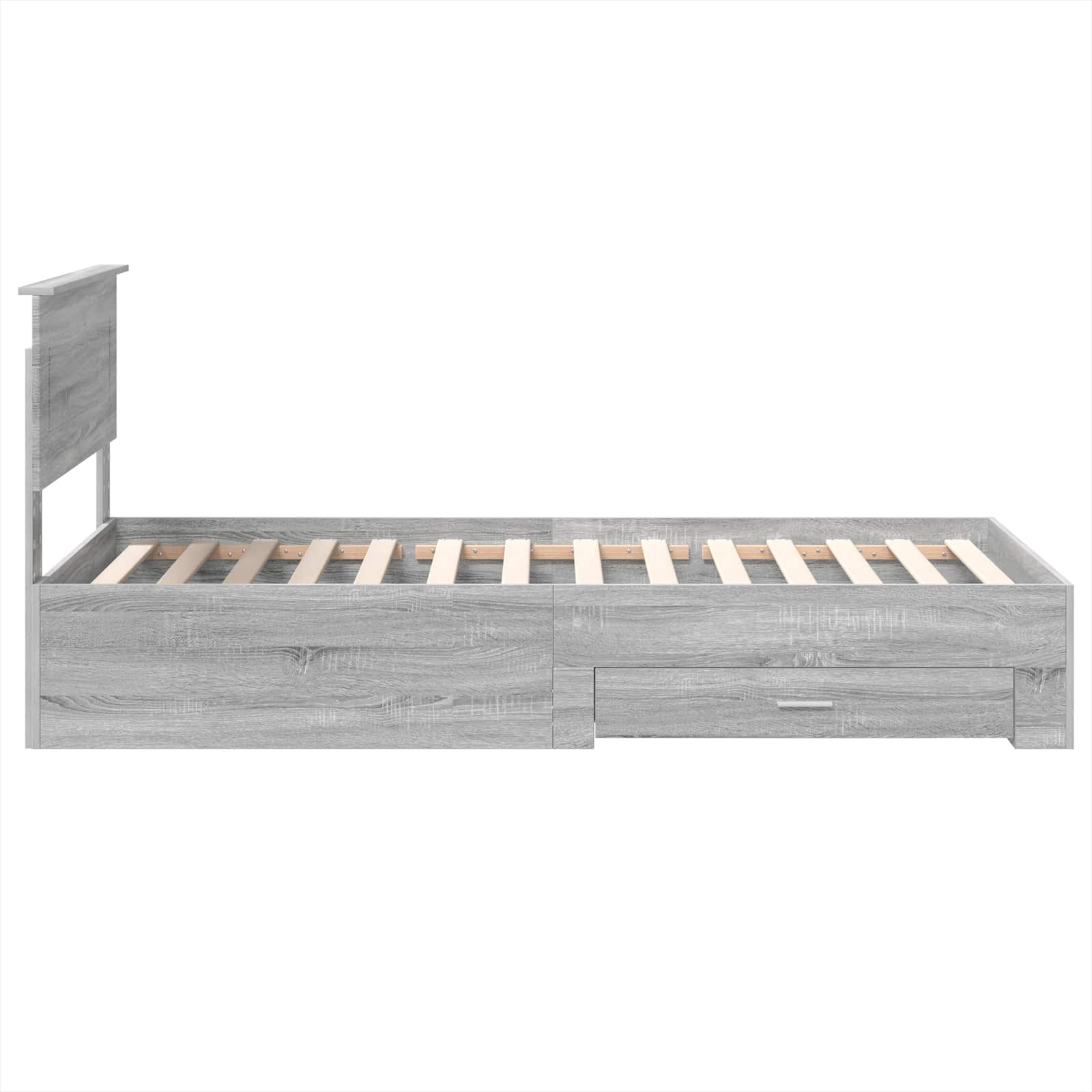 vidaXL Ramka łóżka Szary Sonoma 100 x 200 cm Materiał drewnopochodny