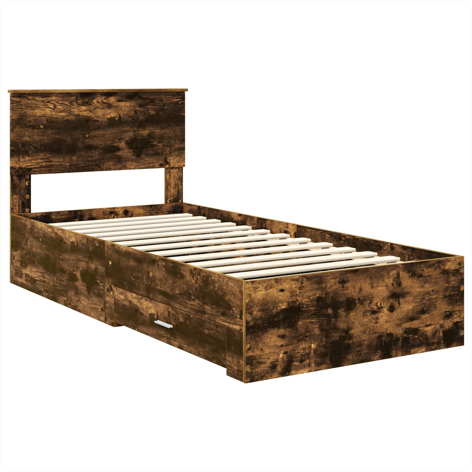 vidaXL Ramka łóżka Dąb wędzony 90 x 200 cm Materiał drewnopochodny