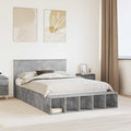 vidaXL Ramka łóżka Betonowy szary 160 x 200 cm Materiał drewnopochodny