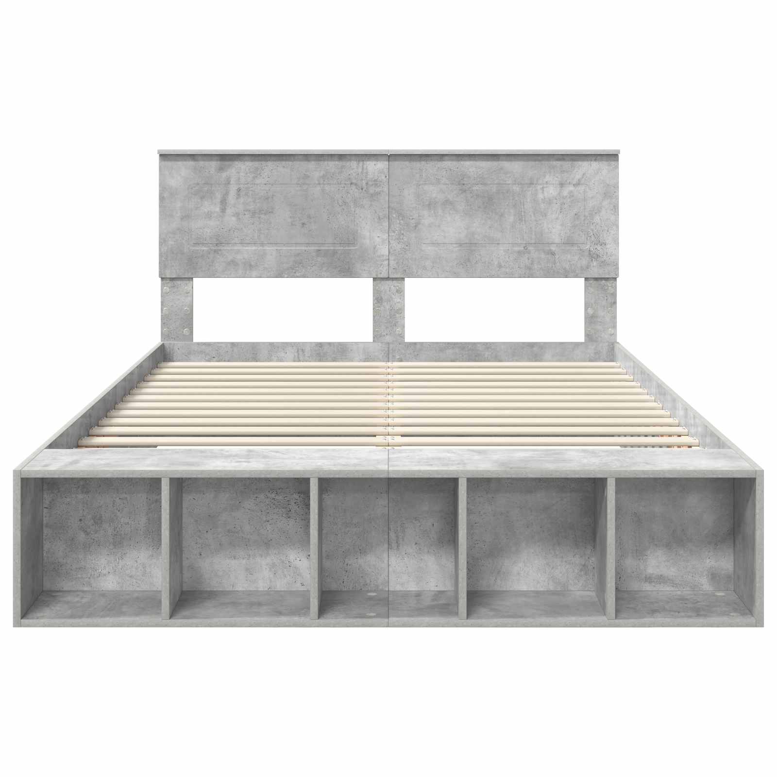 vidaXL Ramka łóżka Betonowy szary 150 x 200 cm Materiał drewnopochodny