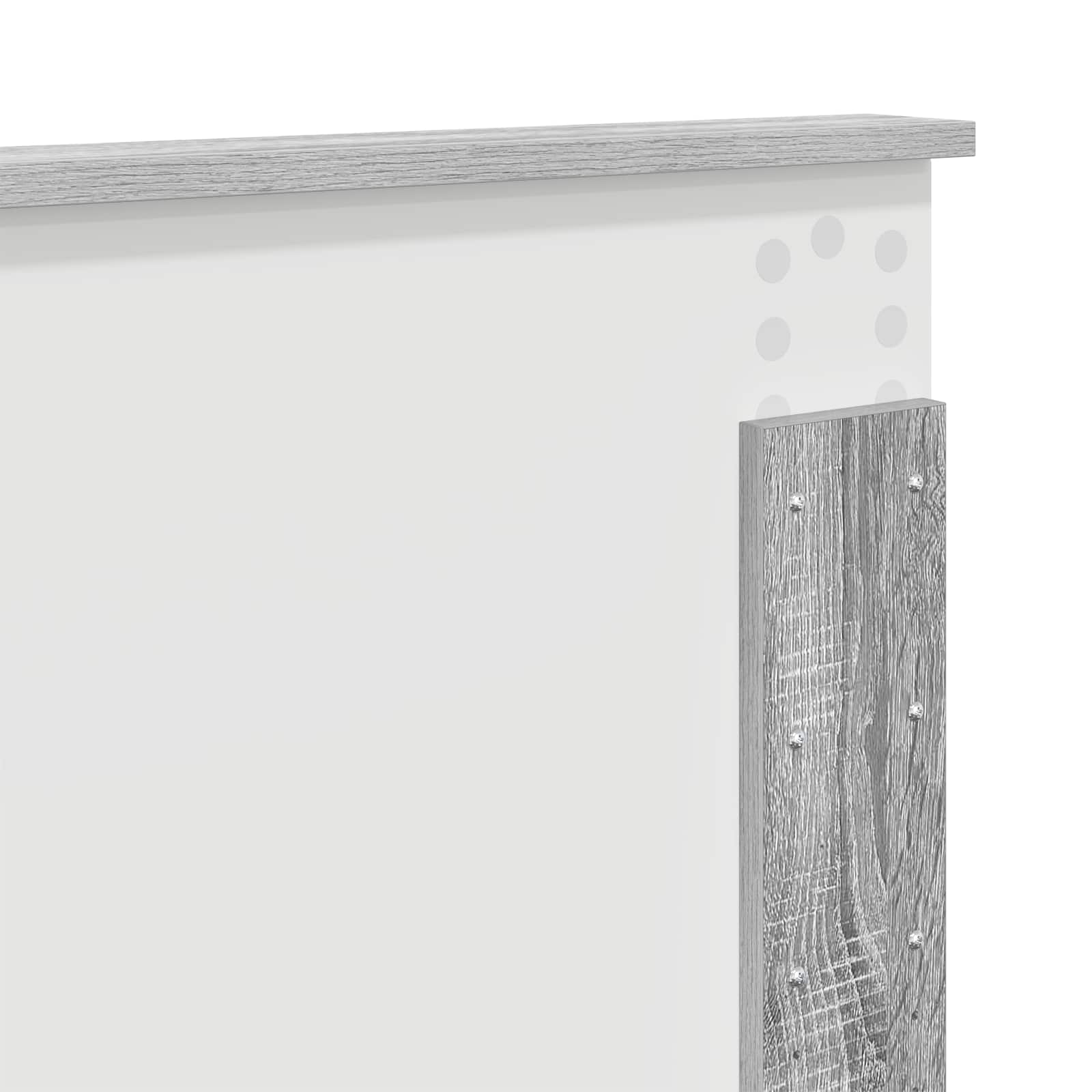 vidaXL Ramka łóżka Szary Sonoma 140 x 200 cm Materiał drewnopochodny