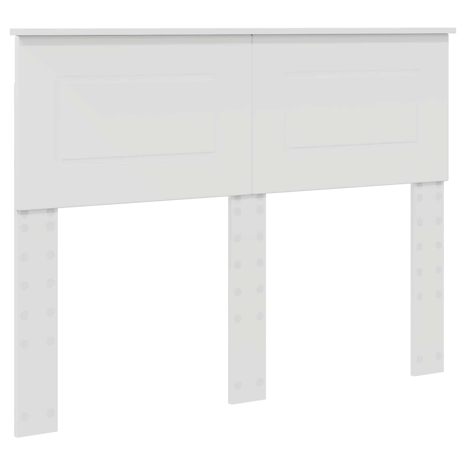 vidaXL Ramka łóżka z półką Biały 135 x 190 cm Materiał drewnopochodny