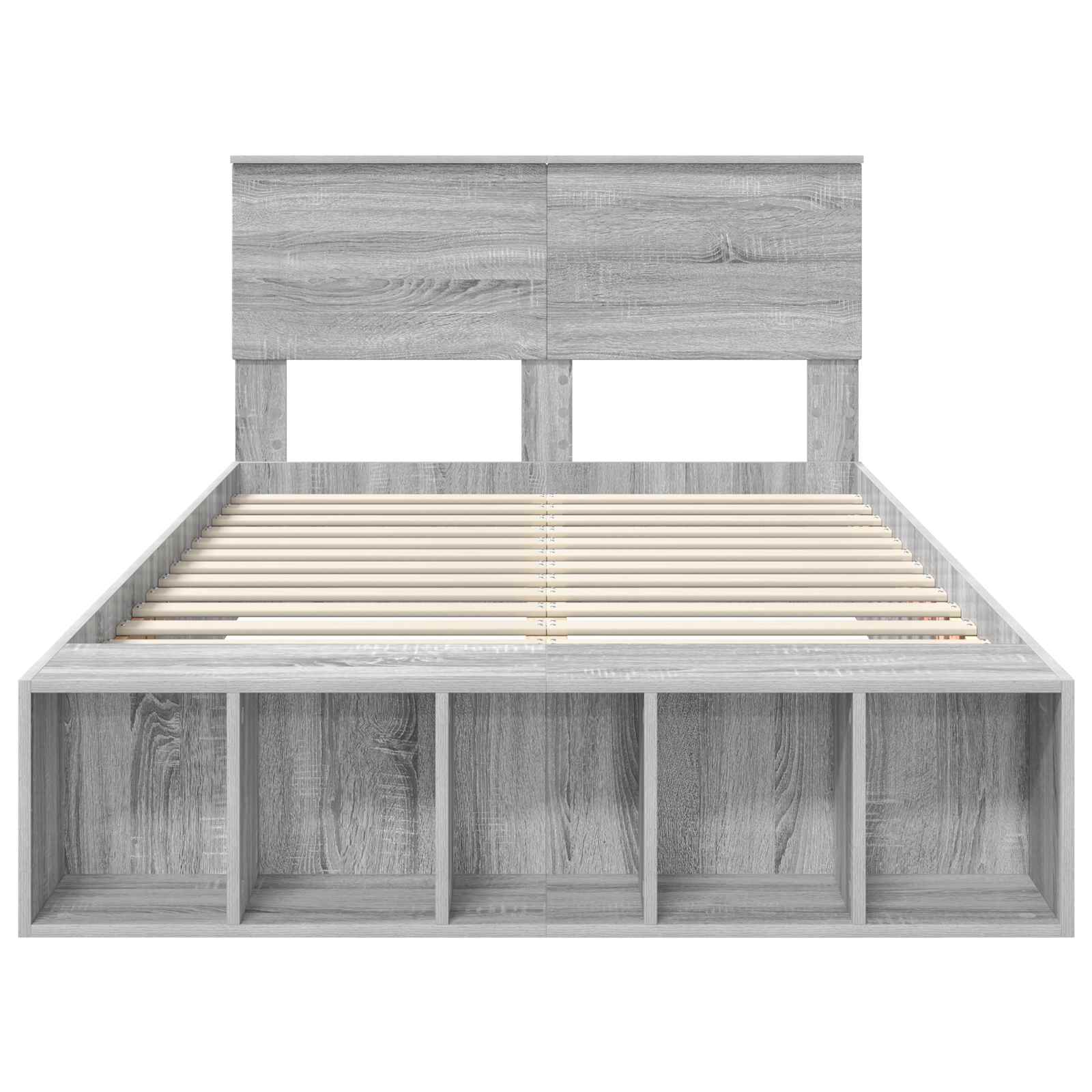 vidaXL Ramka łóżka Szary Sonoma 120 x 200 cm Materiał drewnopochodny