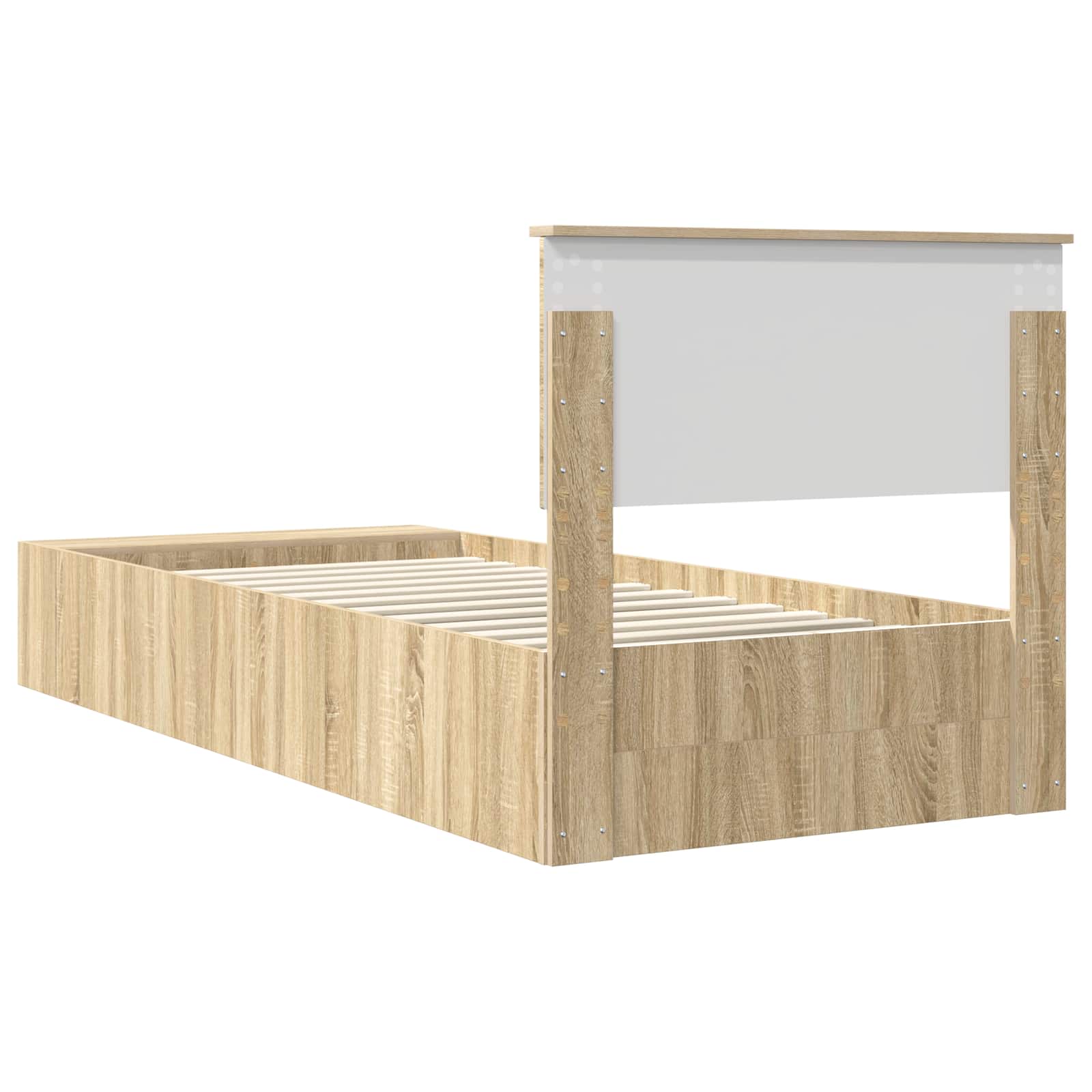 vidaXL Ramka łóżka Dąb Sonoma 100 x 200 cm Materiał drewnopochodny