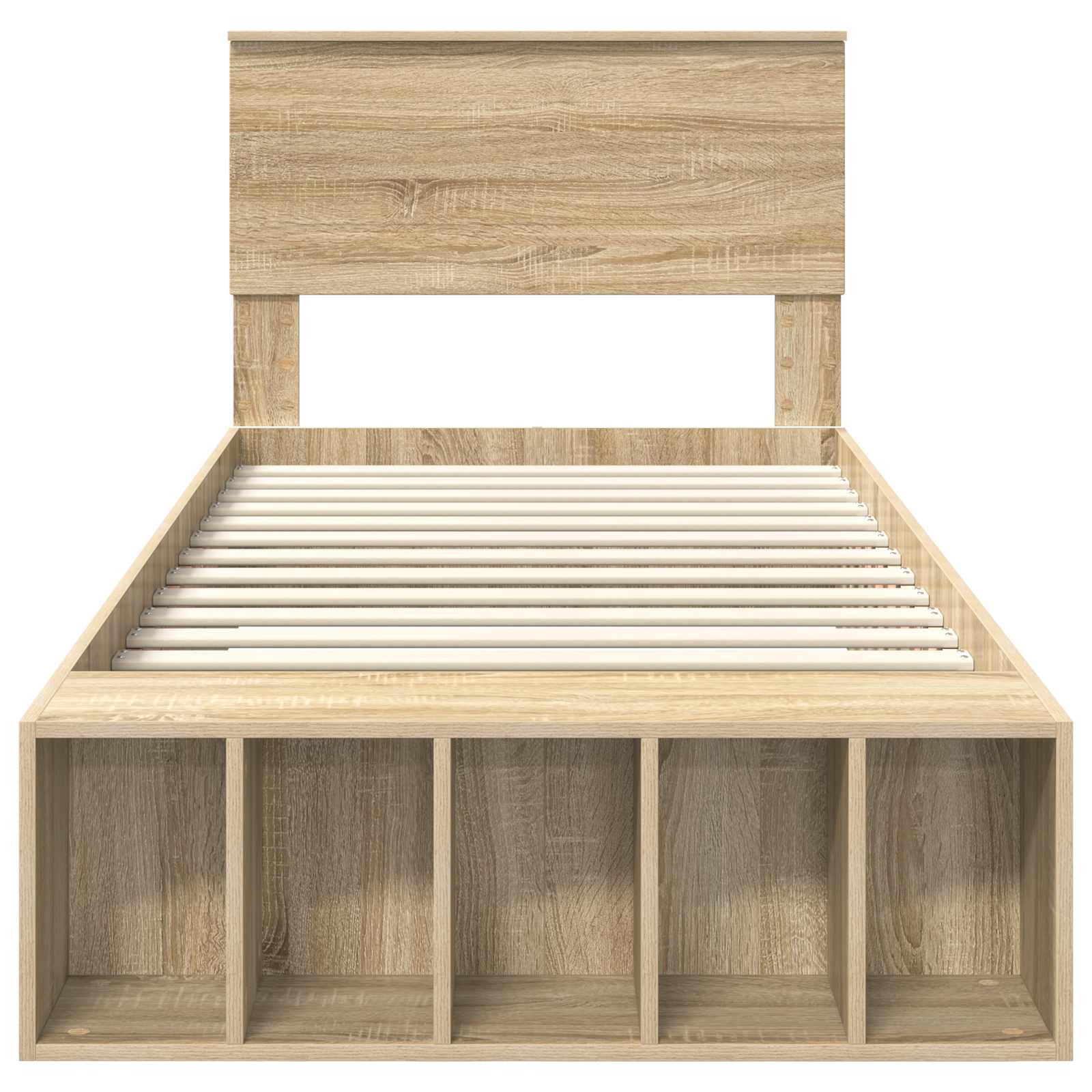 vidaXL Ramka łóżka Dąb Sonoma 100 x 200 cm Materiał drewnopochodny