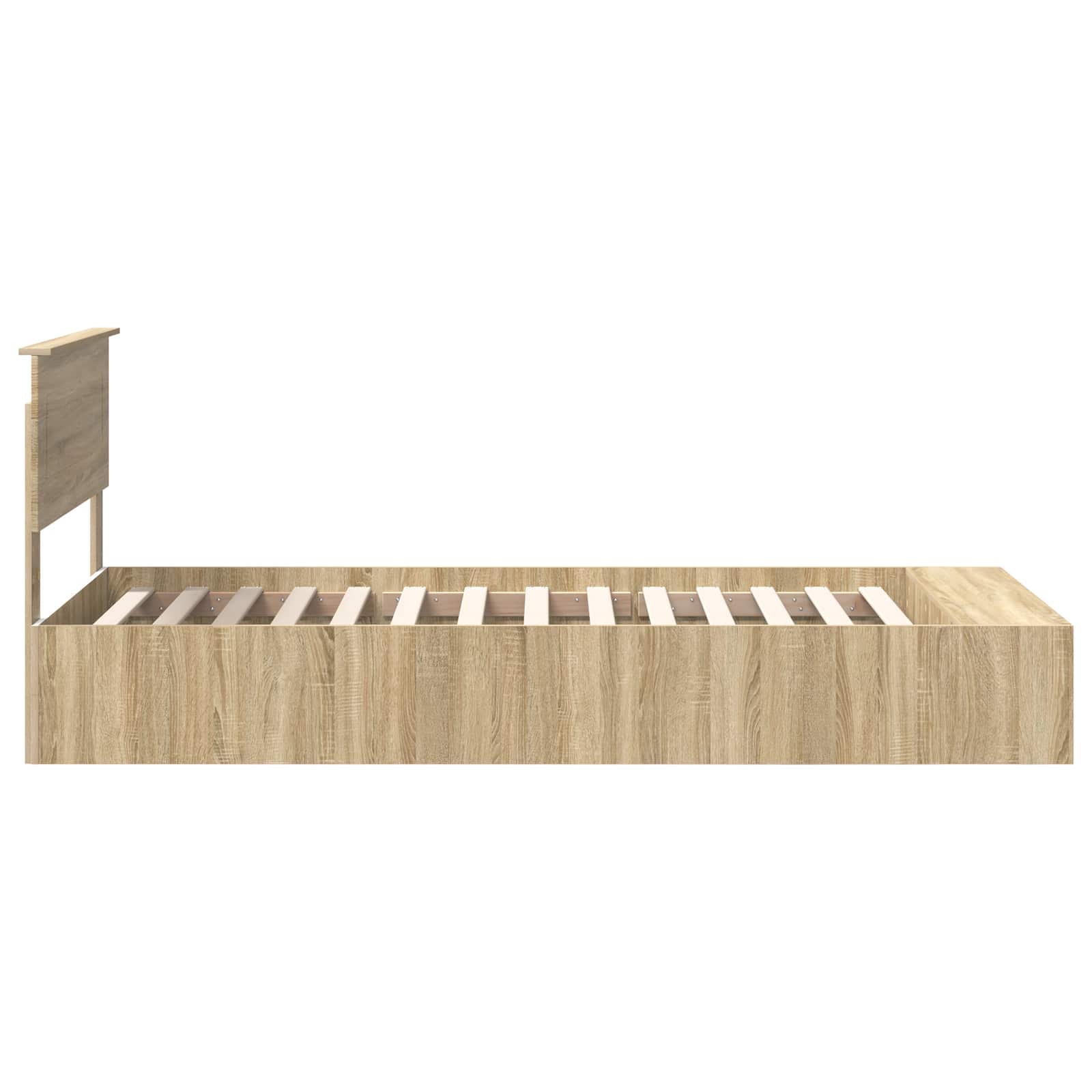 vidaXL Ramka łóżka Dąb Sonoma 100 x 200 cm Materiał drewnopochodny