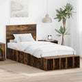 vidaXL Ramka łóżka Dąb wędzony 90 x 190 cm Materiał drewnopochodny