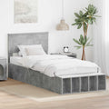 vidaXL Ramka łóżka Betonowy szary 90 x 200 cm Materiał drewnopochodny