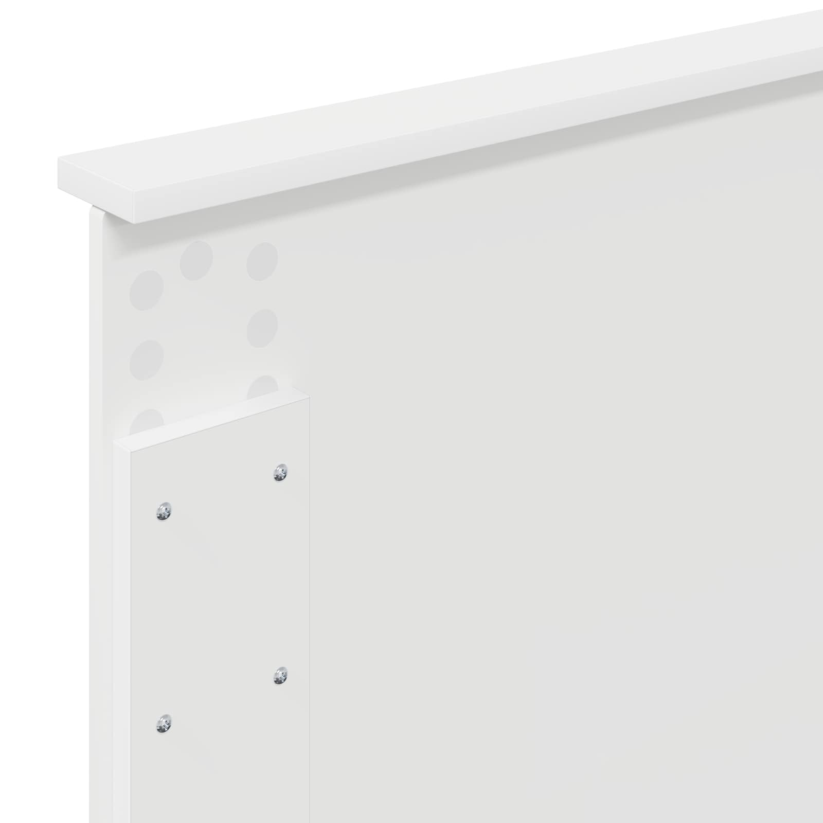 vidaXL Ramka łóżka z półką Biały 75 x 190 cm Materiał drewnopochodny