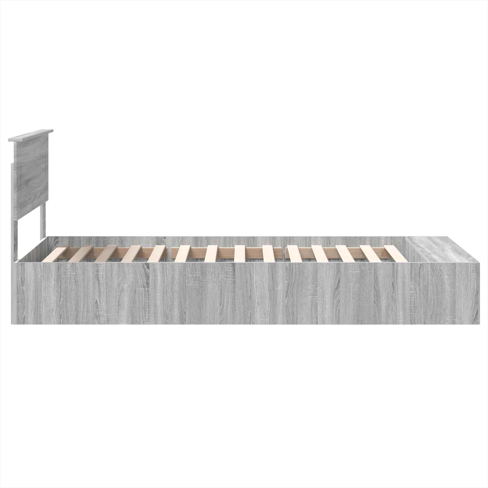 vidaXL Ramka łóżka Szary Sonoma 75 x 190 cm Materiał drewnopochodny