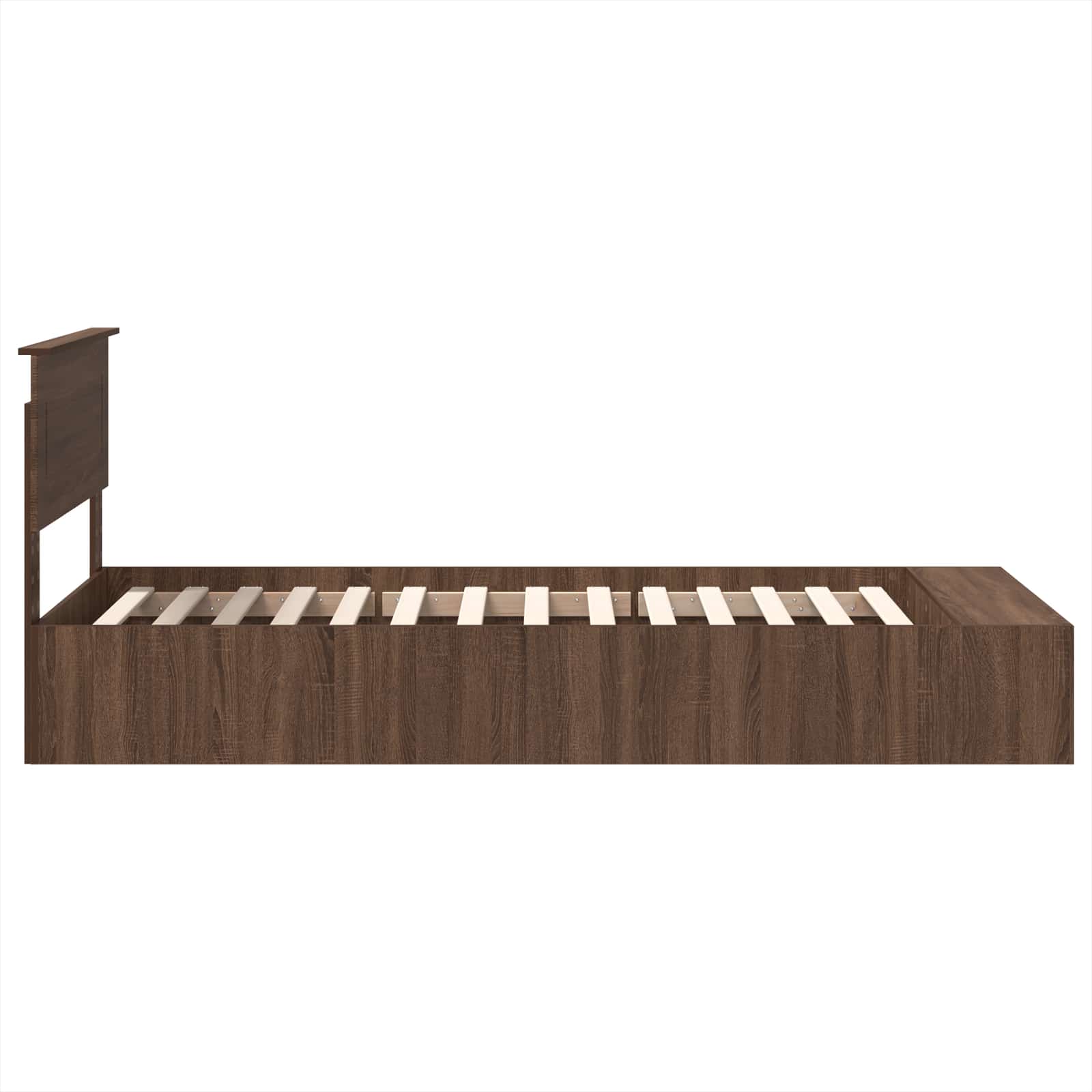 vidaXL Ramka łóżka Brązowy dąb 75 x 190 cm Materiał drewnopochodny