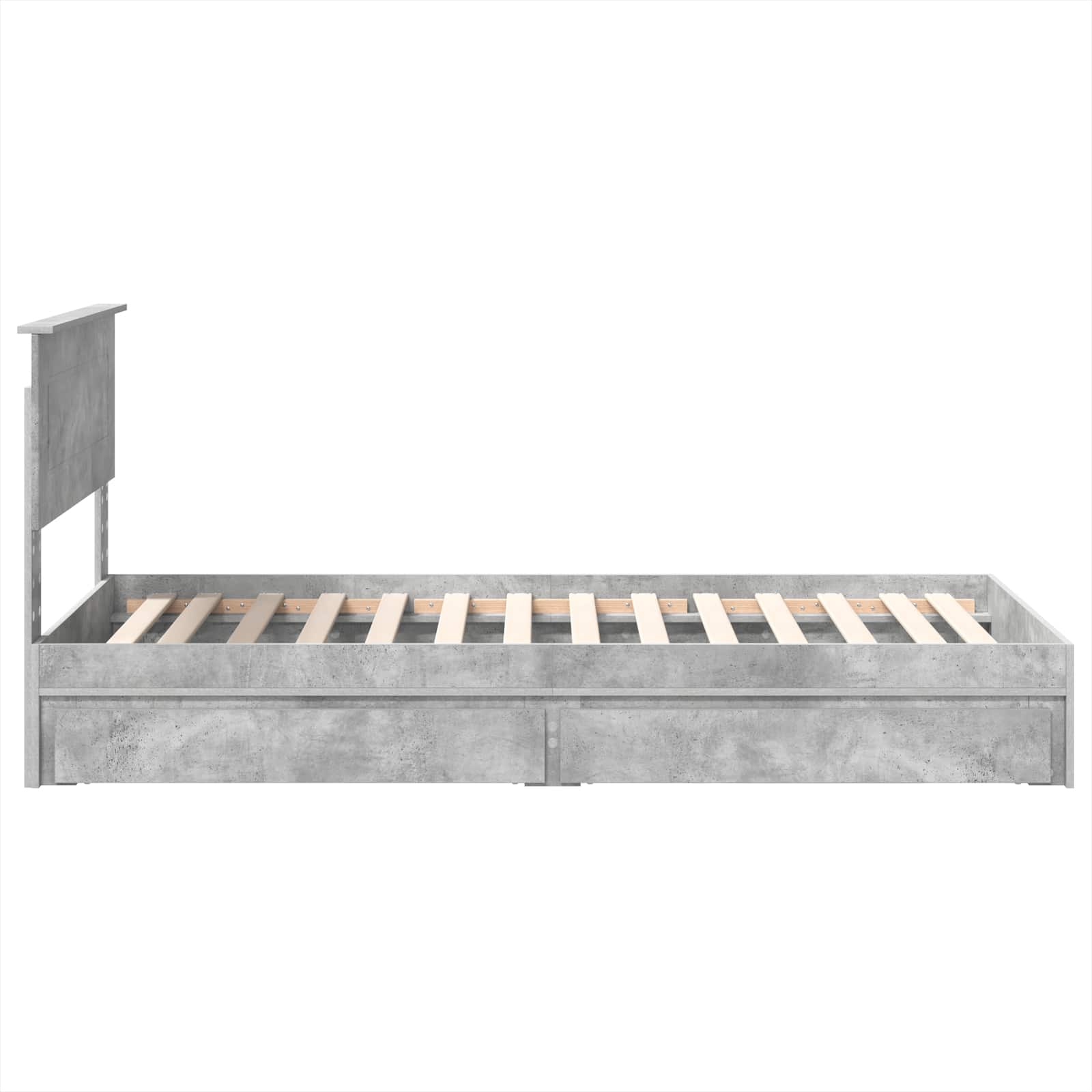 vidaXL Łóżko z miejscem do przechowywania Betonowy szary 70 x 190 cm
