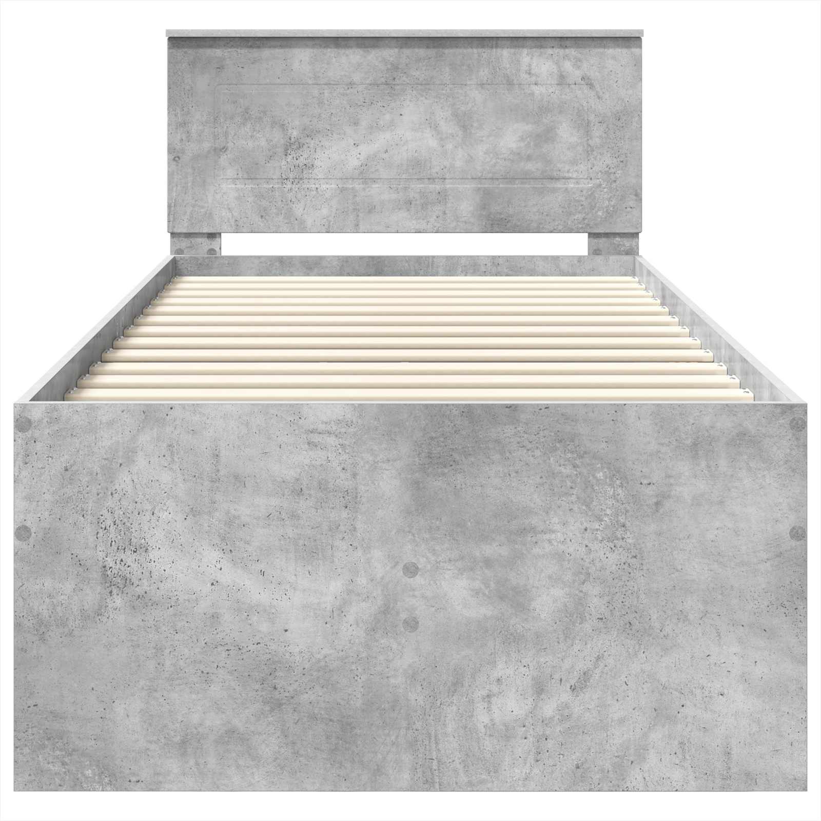 vidaXL Łóżko dzienne z szufladą Betonowy szary i czarny 100 x 200 cm