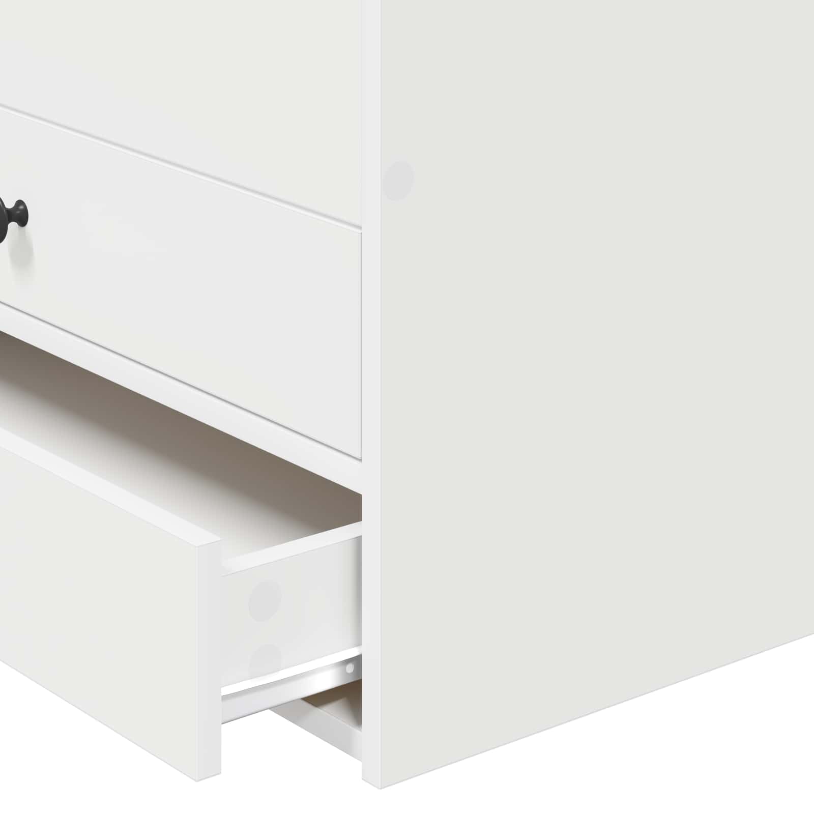 vidaXL Łóżko dzienne Biały i czarny 75 x 190 cm Drewno inżynieryjne