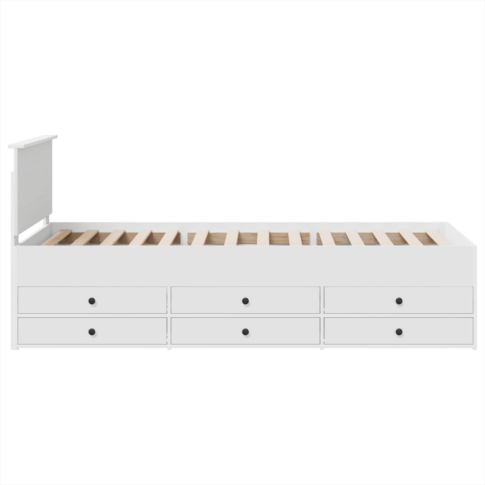vidaXL Łóżko dzienne Biały i czarny 75 x 190 cm Drewno inżynieryjne