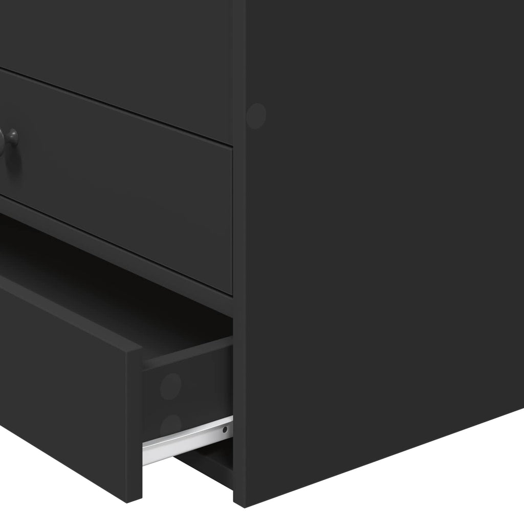 vidaXL Łóżko dzienne Czarny 75 x 190 cm Materiał drewnopochodny