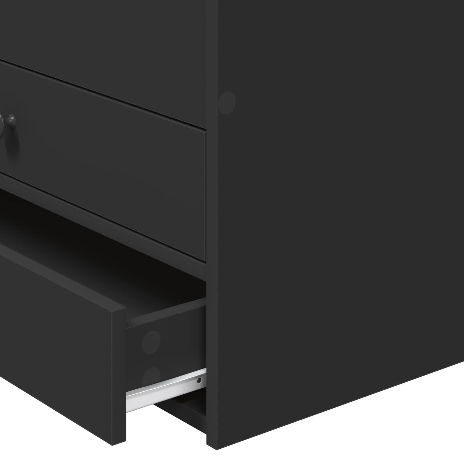 vidaXL Łóżko dzienne Czarny 75 x 190 cm Materiał drewnopochodny