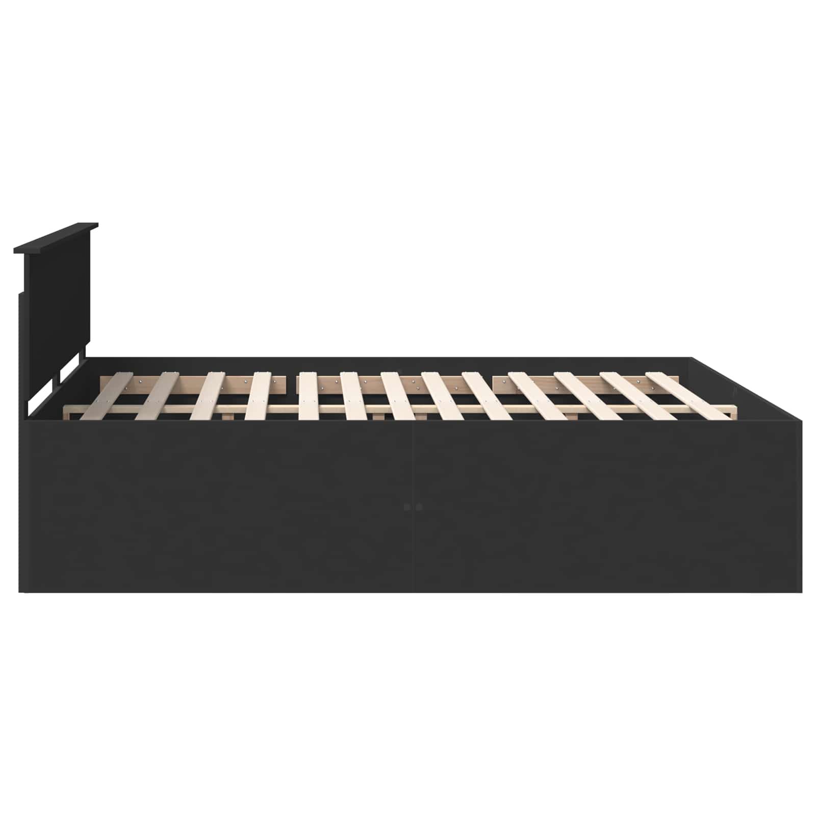 vidaXL Ramka łóżka Czarny 200 x 200 cm Materiał drewnopochodny