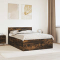 vidaXL Ramka łóżka Dąb wędzony 160 x 200 cm Materiał drewnopochodny