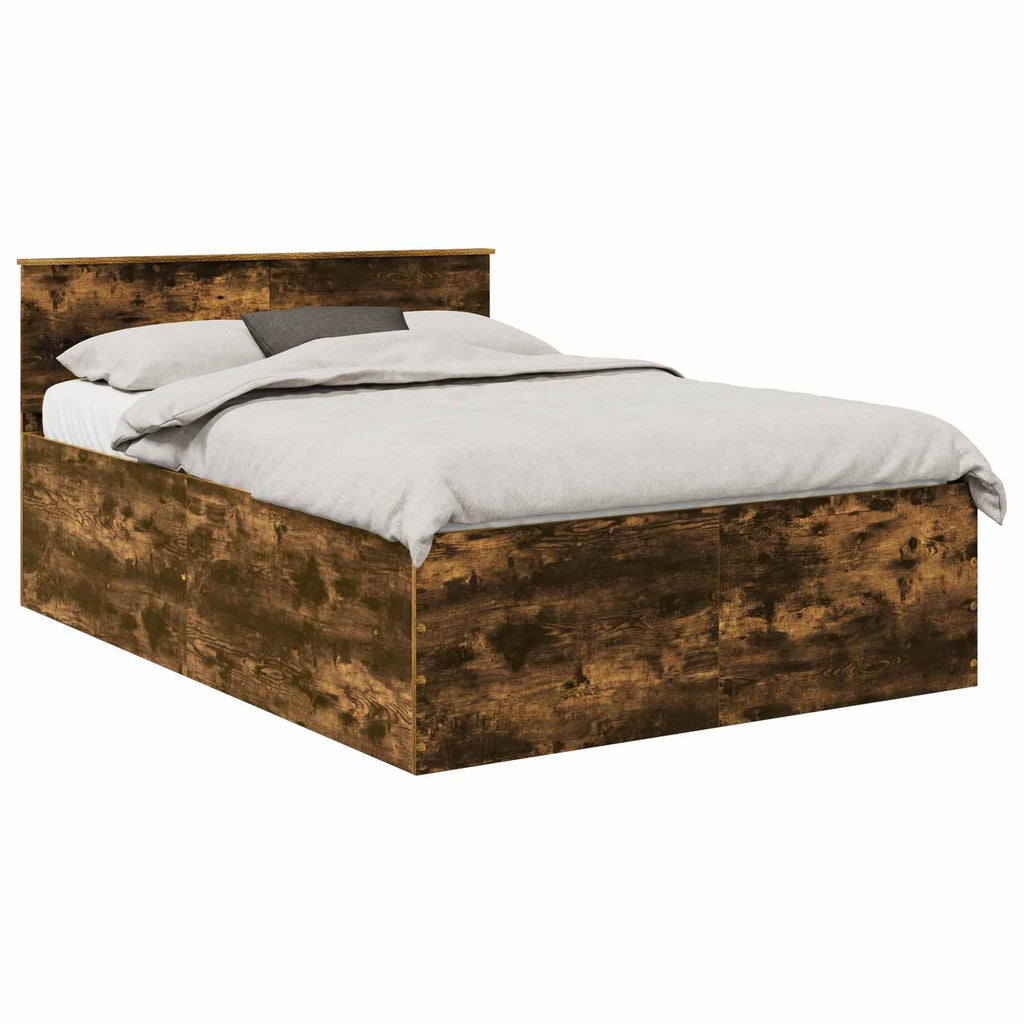 vidaXL Ramka łóżka Dąb wędzony 160 x 200 cm Materiał drewnopochodny