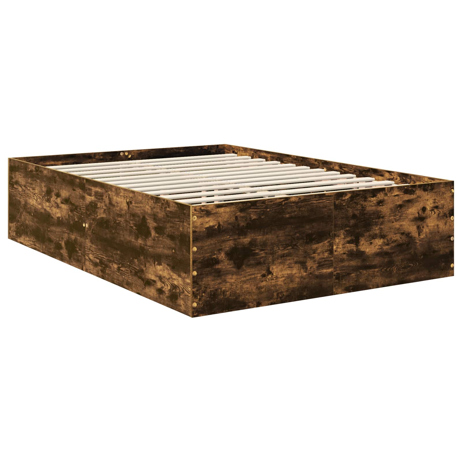 vidaXL Ramka łóżka Dąb wędzony 160 x 200 cm Materiał drewnopochodny