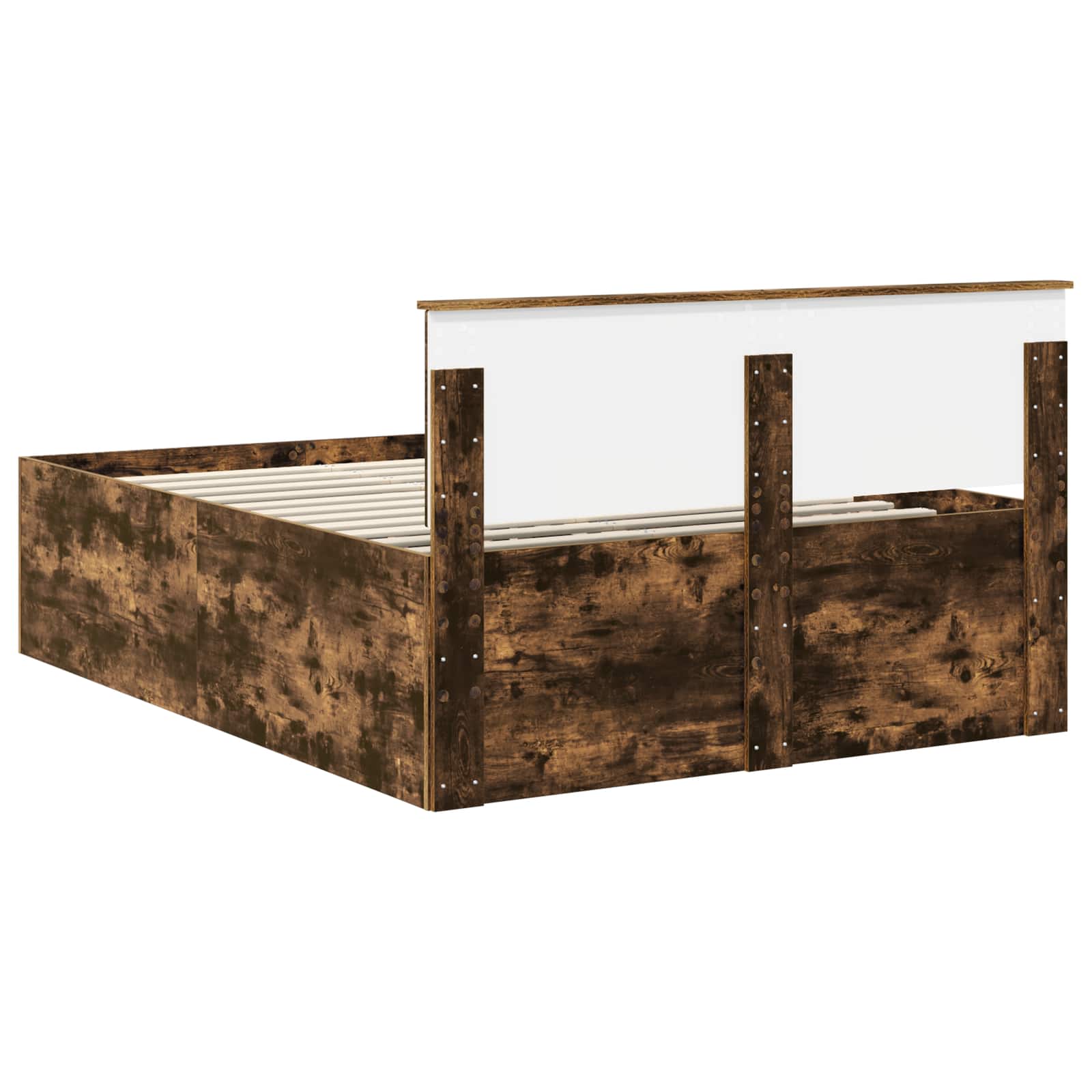 vidaXL Ramka łóżka Dąb wędzony 160 x 200 cm Materiał drewnopochodny